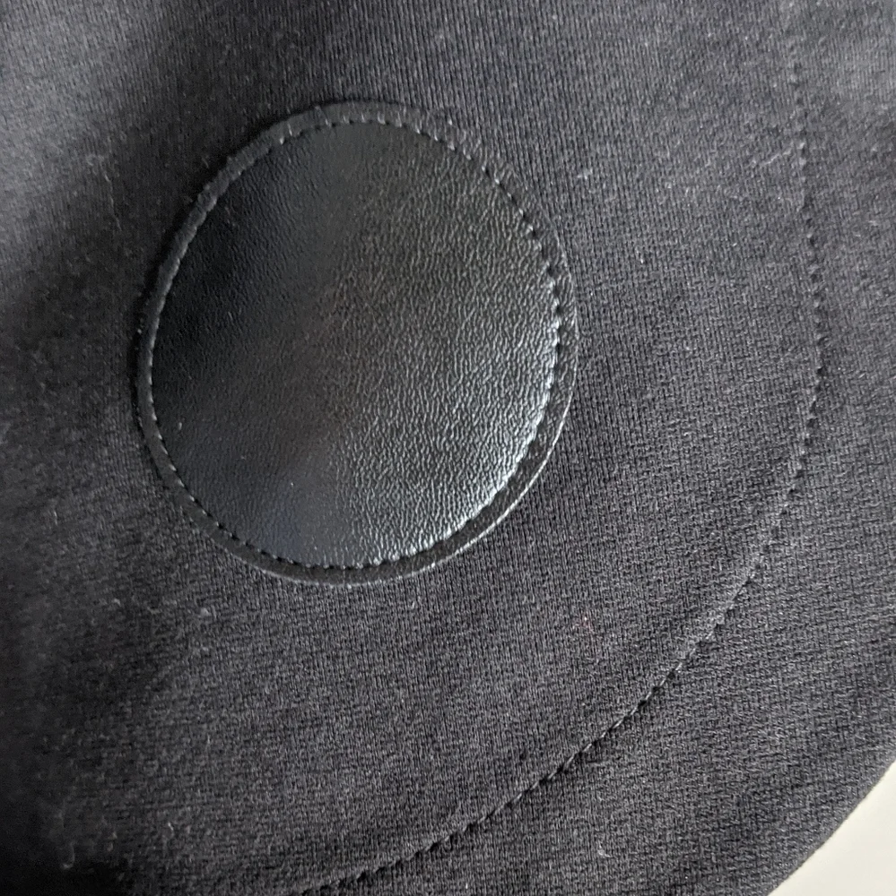 AKRIS Ponte Zip Fitted Black Sweater Top M Knit Minimalist Fine Gauge Designer - Picture 8 of 14